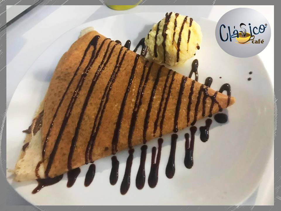 Crepa con bola de helado